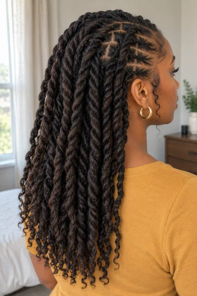 Two-strand twist loc style