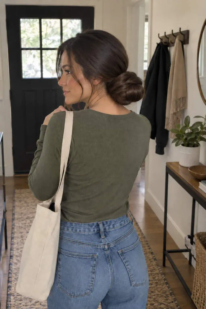 Very Long Hair Folded Bun