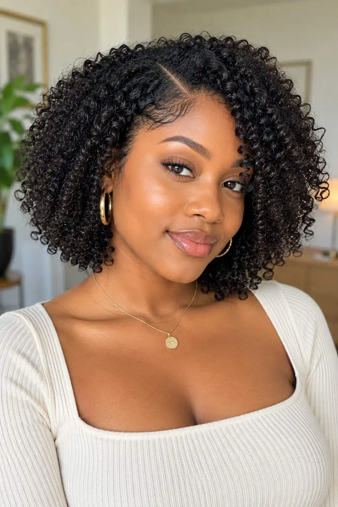 Wash-and-Go Curly Bob Shape