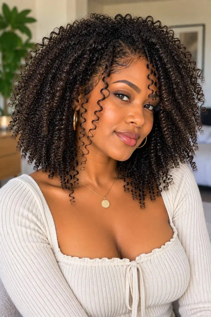 Wash-and-Go With Face-Framing Curls