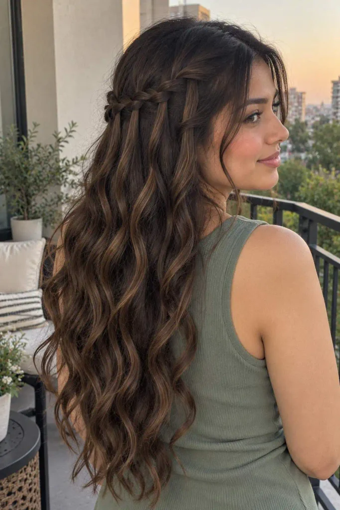 Waterfall Braid With Waves