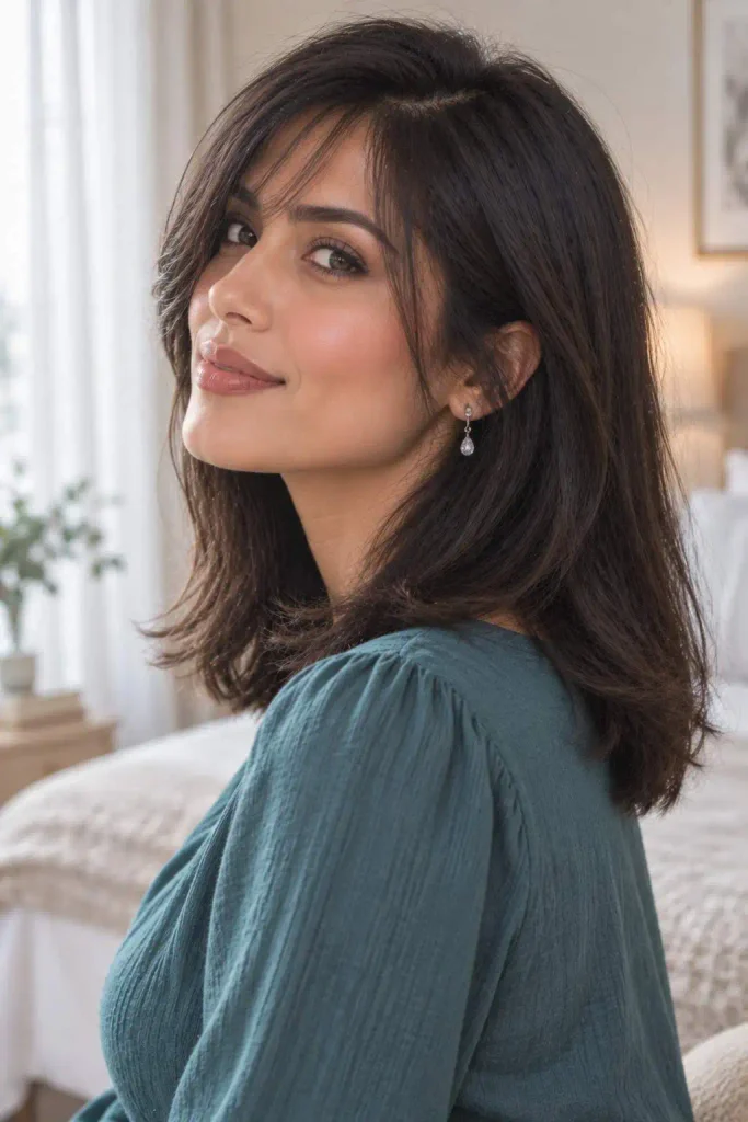 Wispy Fringe With Side Part