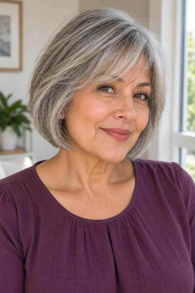 Bangs for Thin Hair Over 60