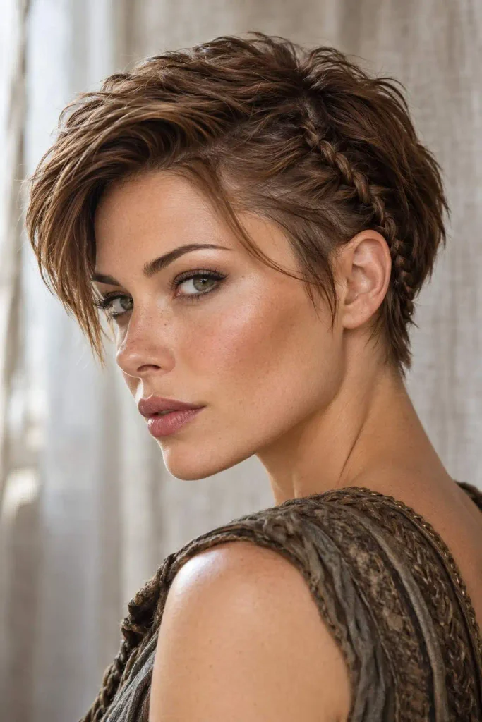 Braided Pixie Viking Hairstyle
