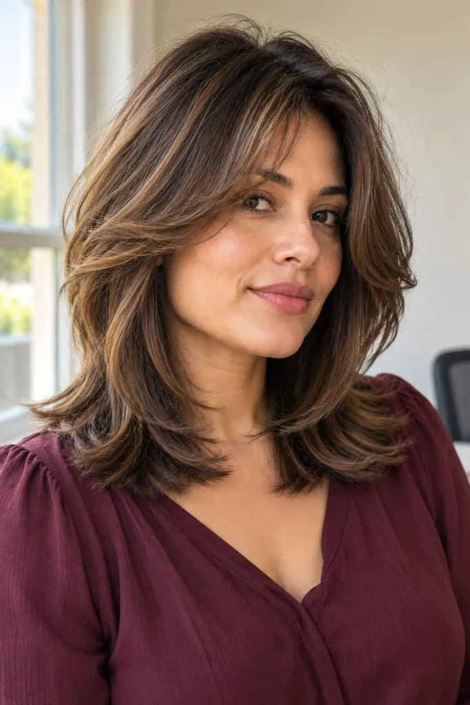 Butterfly layers for medium hair