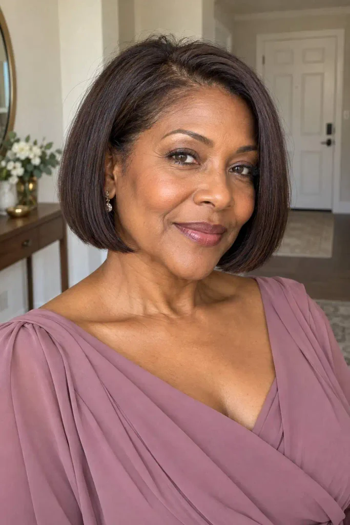 Chin Length Bob With Curved Ends