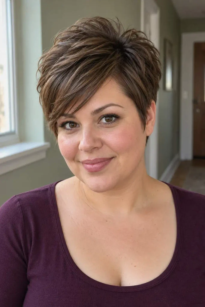 Crown Lift Pixie For Round Faces