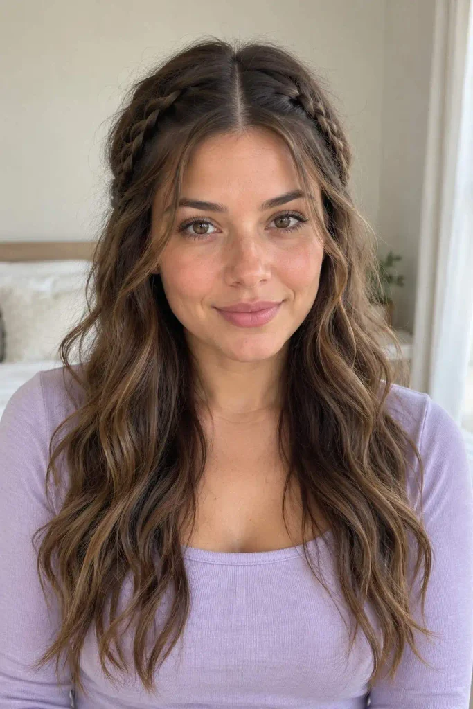 Double Mini Braids for Bangs