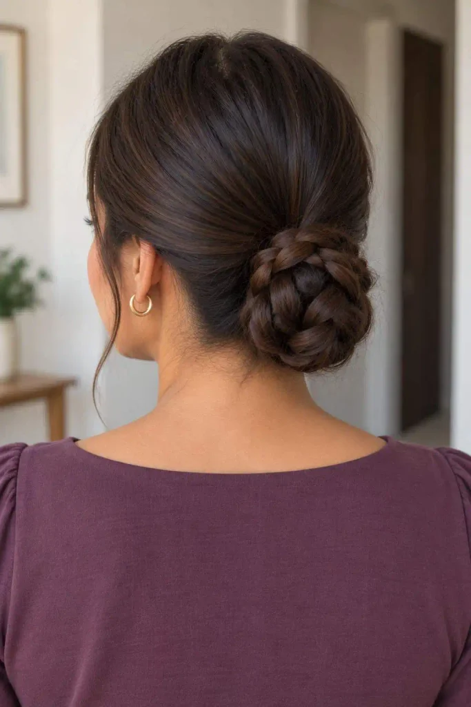 Easy Braided Ponytail Updo