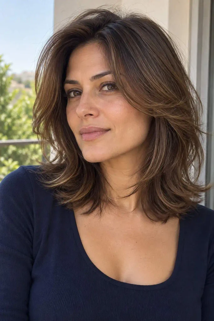 Feathered layers with airy ends