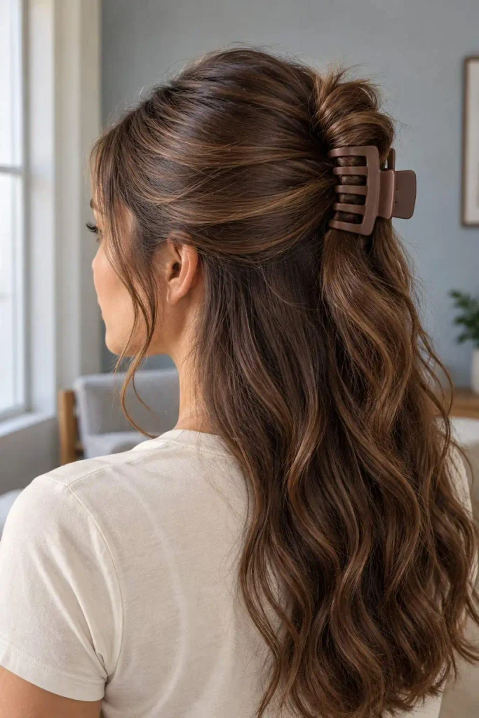 Half-Up Claw Clip Twist