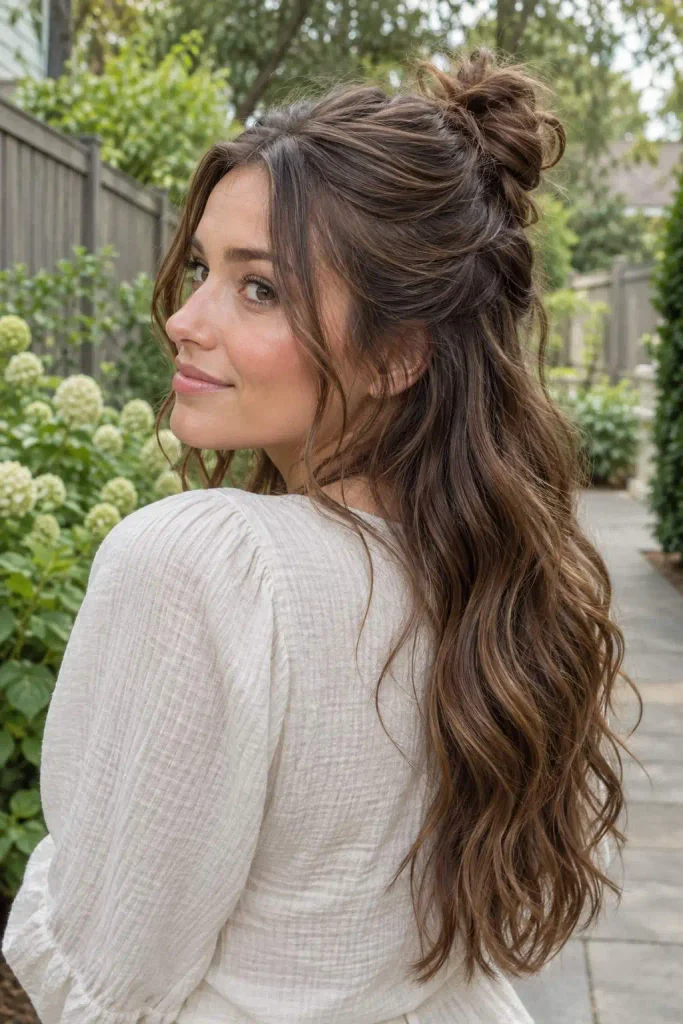 Half Up Messy Bun
