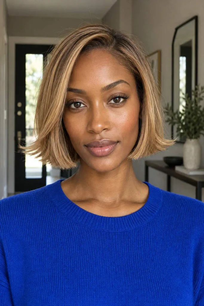 Jaw-Length Bob With Flipped Ends