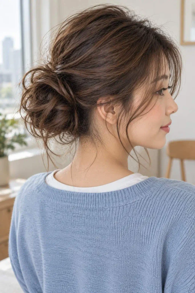 Korean Airy Messy Bun