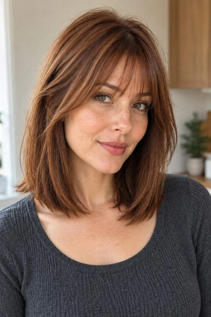 Long Bob With Wispy Bangs