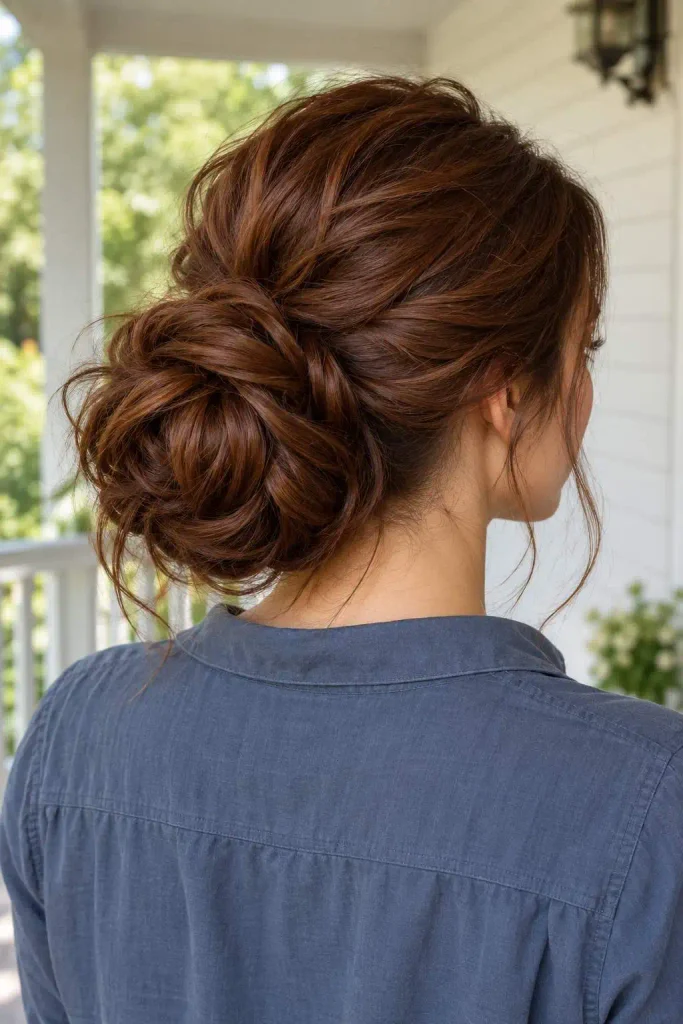 Long Hair Messy Bun