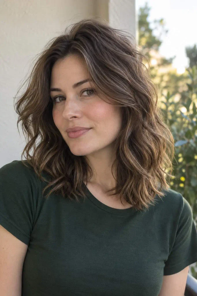Low-maintenance wavy medium cut