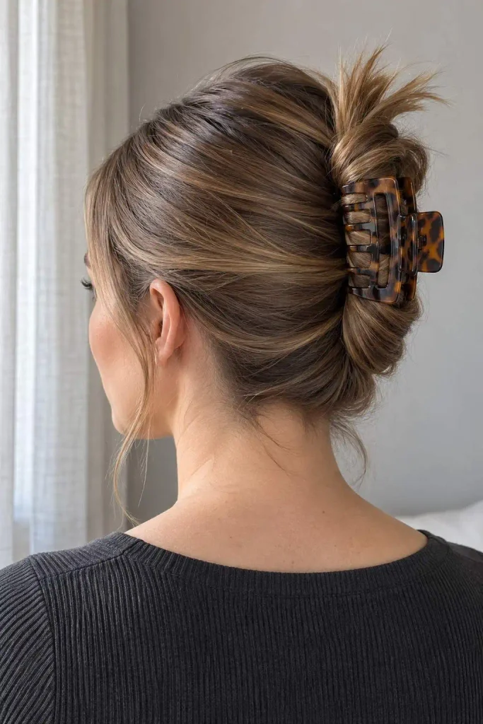Medium Hair Claw Clip Twist