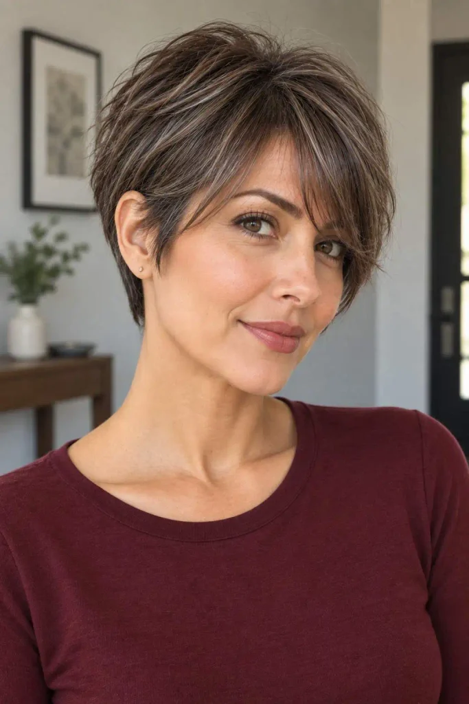 Pixie With Long Soft Bangs