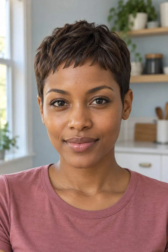 Short Pixie Cut With Micro Bangs