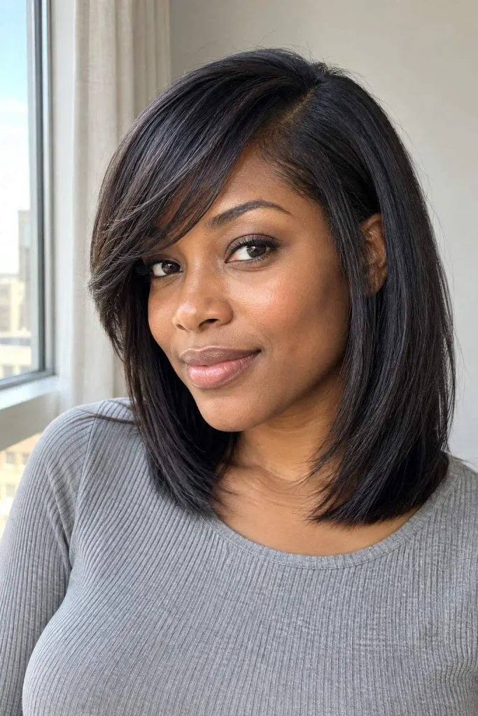 Side-Swept Bangs for Thin Hair
