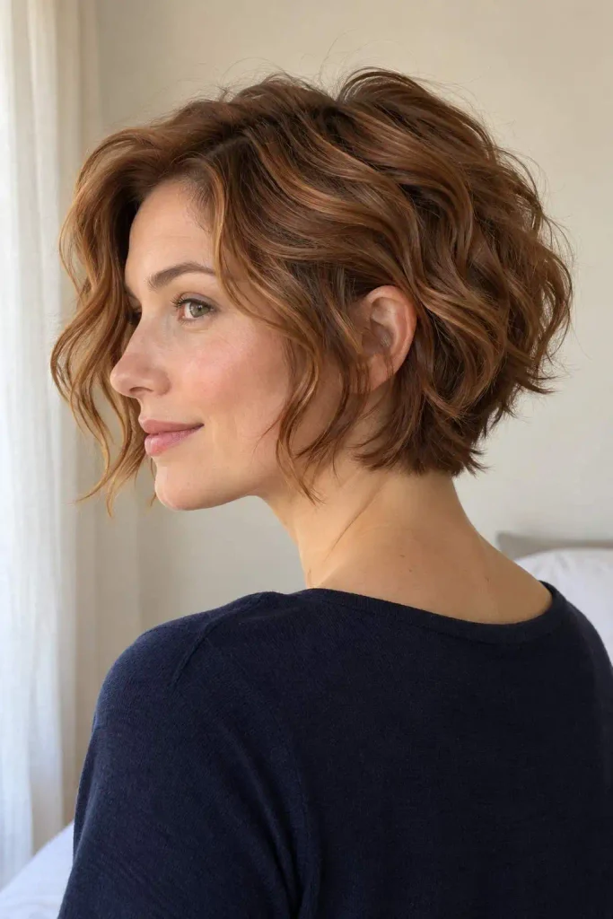 Soft wavy bixie with layers