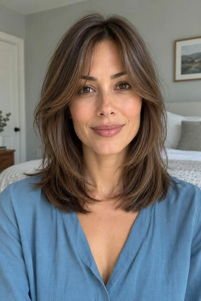 Subtle Butterfly Cut With Curtain Bangs