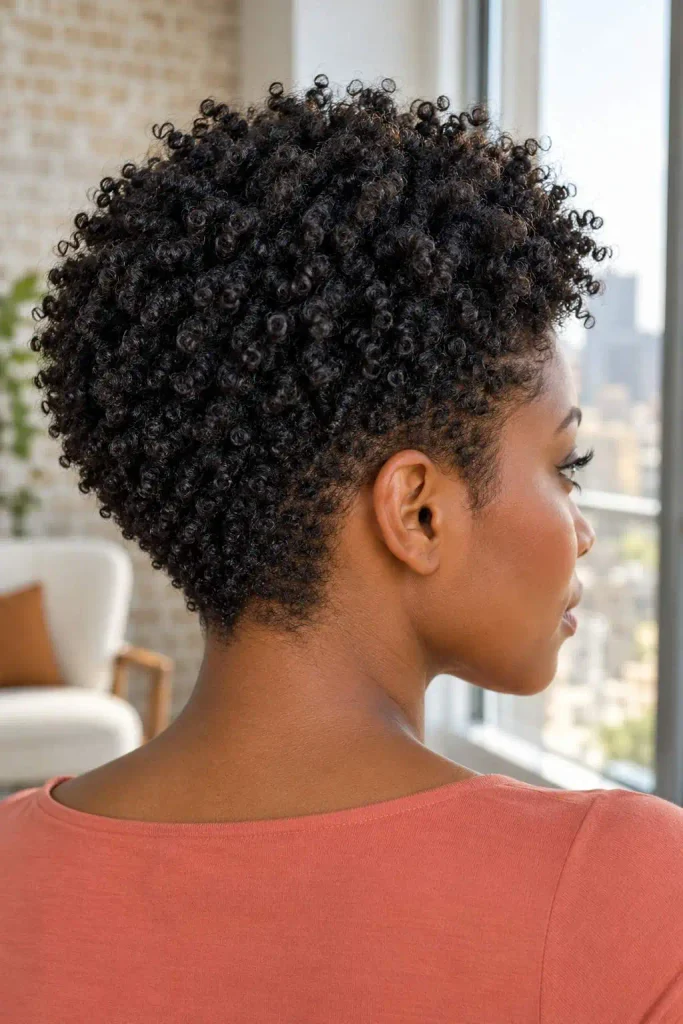 Tapered short curls for 4A