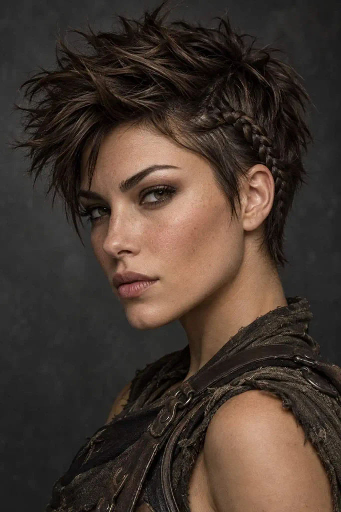 Textured Crop With Warrior Braid