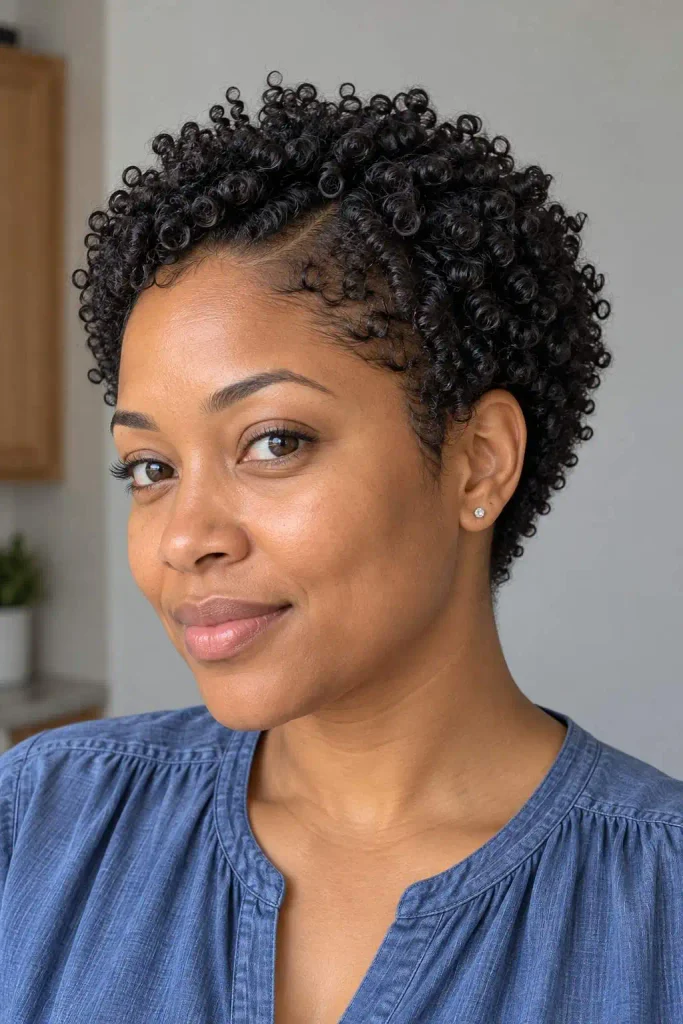 Tiny spiral curl crochet crop