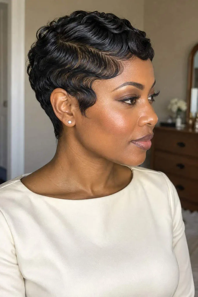 Vintage Pixie With Sculpted Finger Waves
