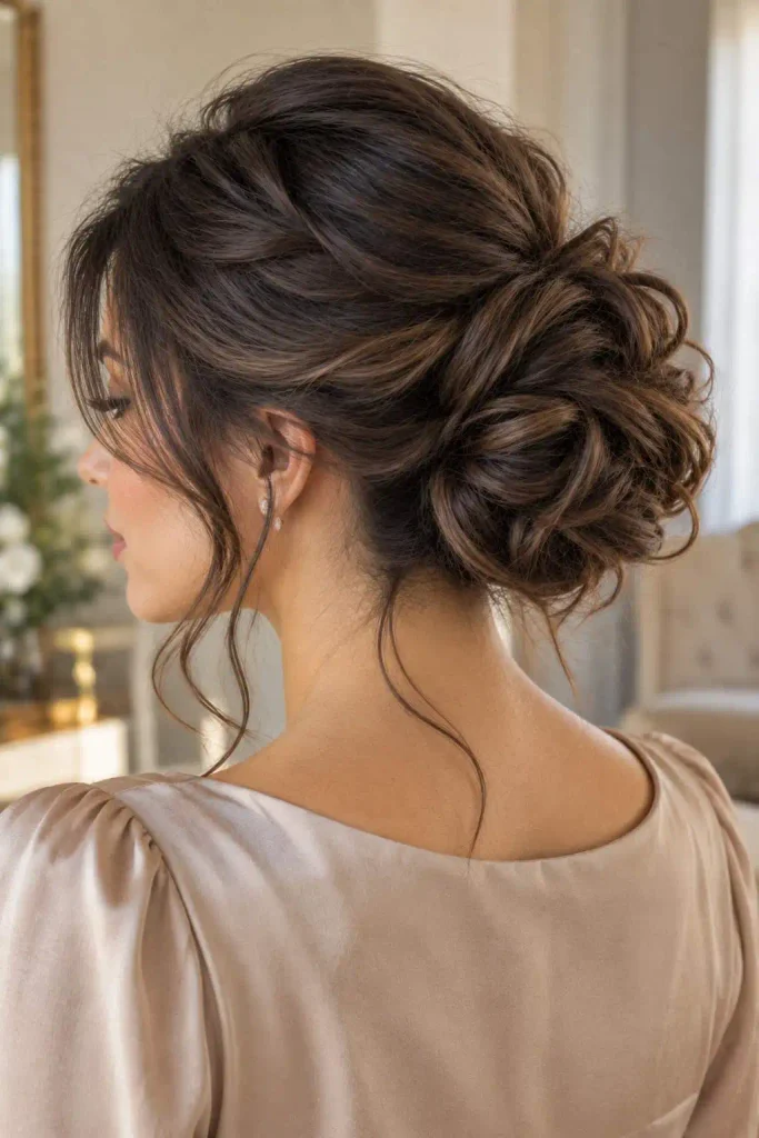 Wedding Messy Bun Updo